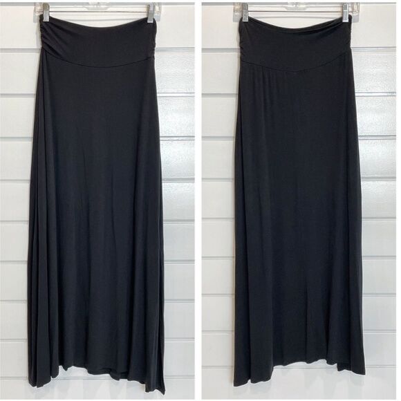 Renee C. Gisela Side Slit Black Maxi Skirt Size Medium New With Tags Stitch Fix - Picture 2 of 7